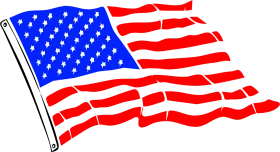 Patriotic United States Flag Clipart with Waving Design and Star-Spangled Banner