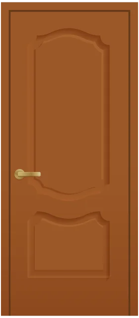 Elegant Wooden Interior Door Clipart with Subtle Architectural Detailing