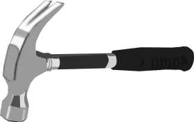 Professional Grade Metallic Claw Hammer Clipart Design for Craftsmen and DIY Enthusiasts