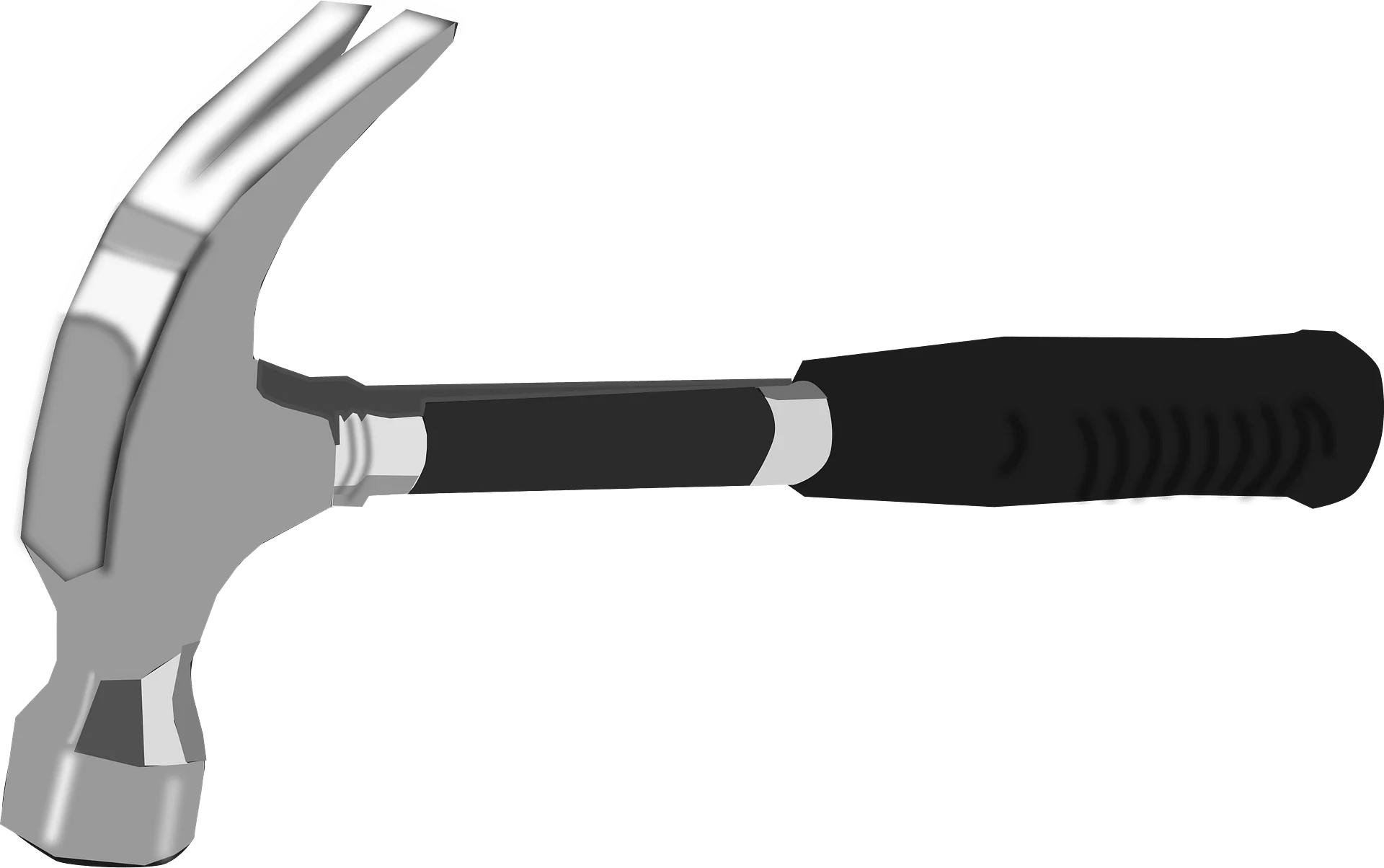 Professional Grade Metallic Claw Hammer Clipart Design for Craftsmen and DIY Enthusiasts