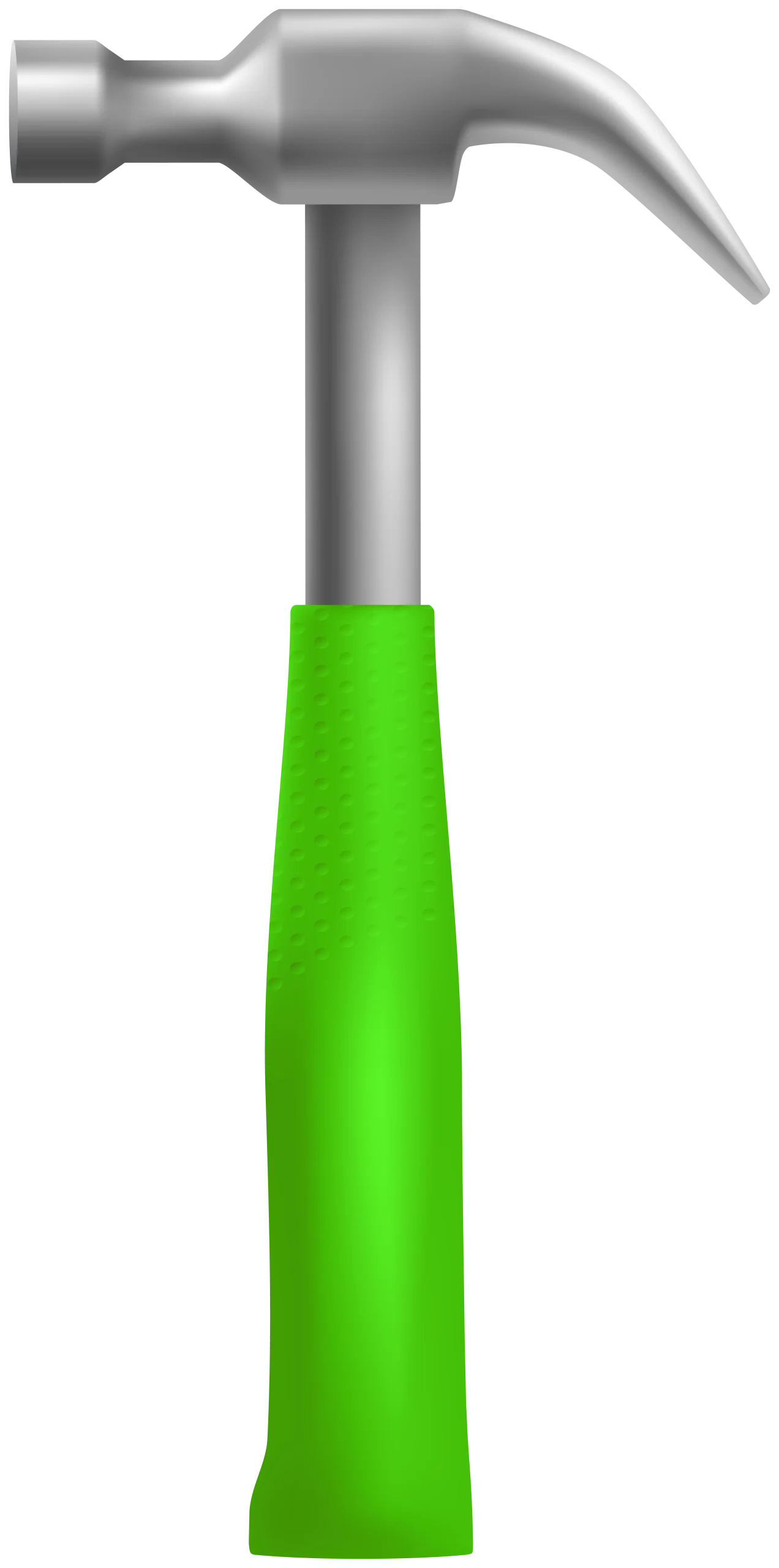 Professional Lime Green and Silver Claw Hammer Clipart Design