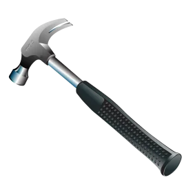 Professional Metallic Claw Hammer Clipart with Ergonomic Non-Slip Handle