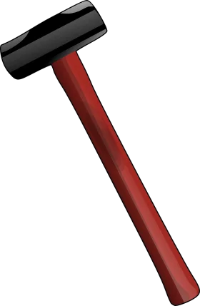 Professional Sledgehammer Clipart: Heavy-Duty Construction Tool Graphic Design Element
