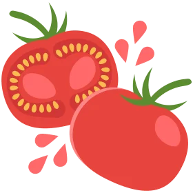 Fresh Red Tomatoes Clipart Illustration with Juicy Sliced and Whole Fruit Design
