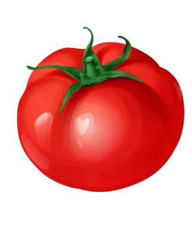Fresh Ripe Red Tomato Clipart: A Juicy Illustration of Garden Perfection