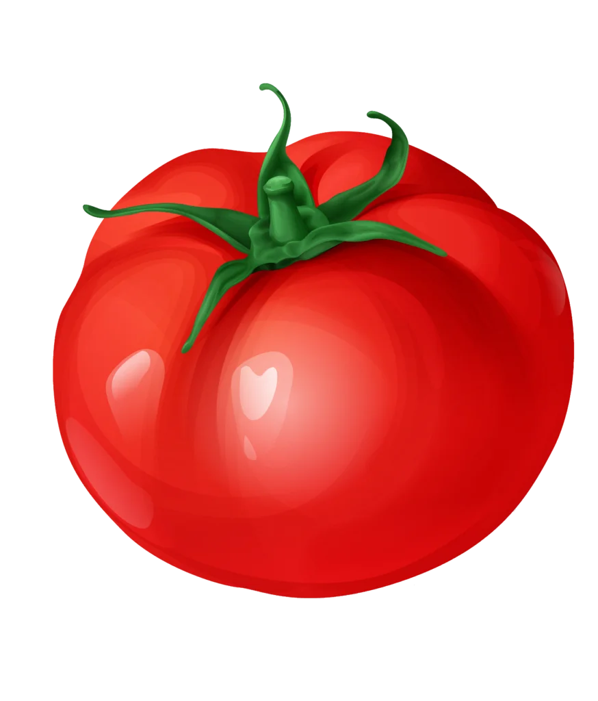 Fresh Ripe Red Tomato Clipart: A Juicy Illustration of Garden Perfection