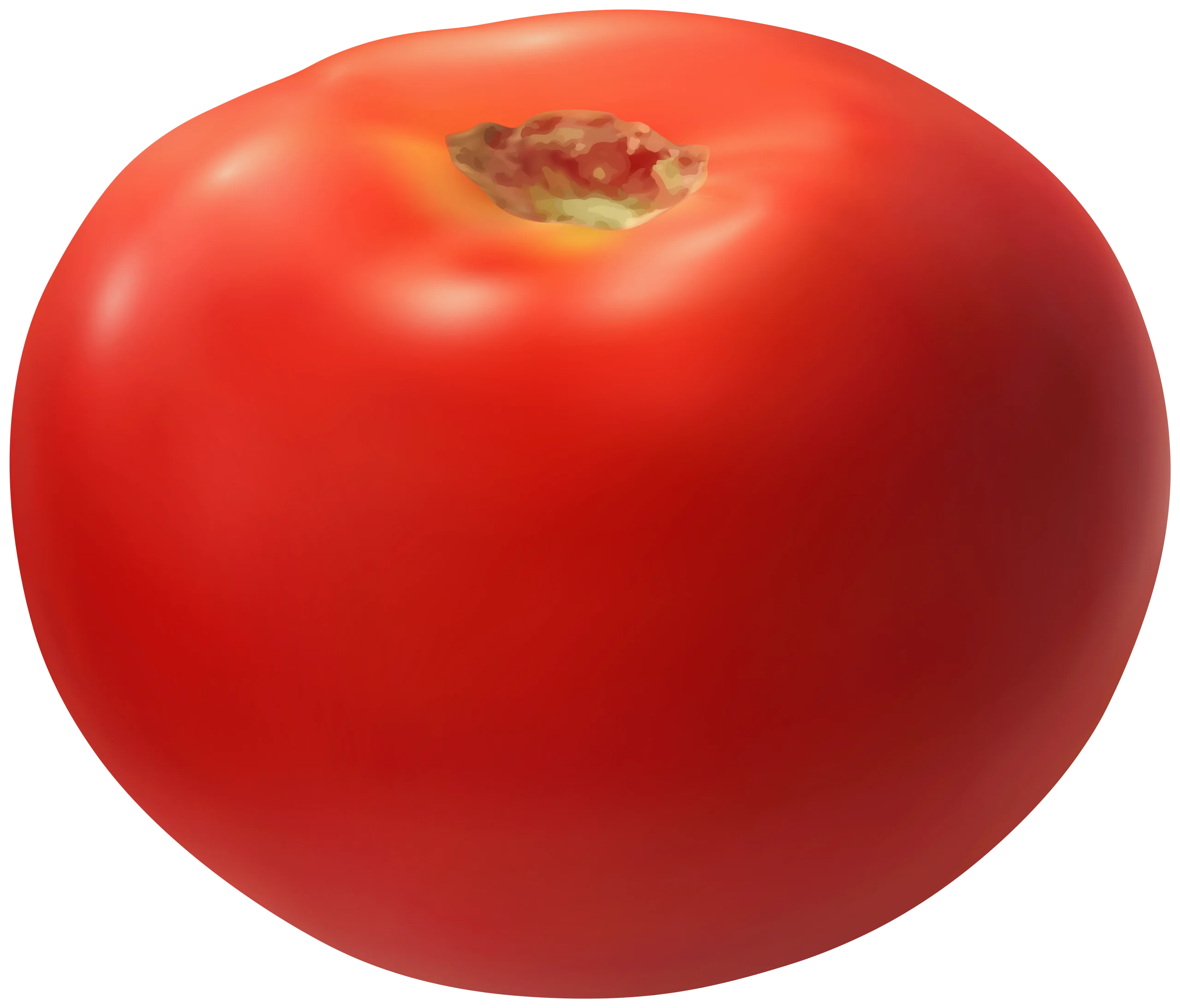 Fresh Ripe Red Tomato Clipart: A Succulent Culinary Illustration of Garden Perfection
