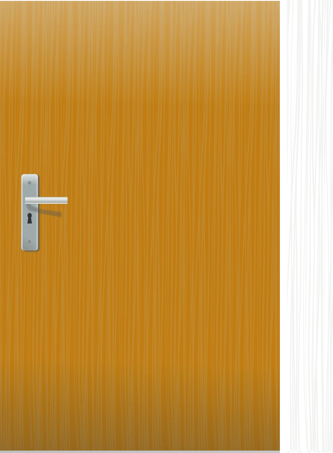 Minimalist Yellow Wooden Door Clipart with Modern Silver Handle Design