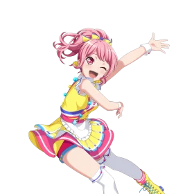 Energetic Anime Idol Performer Clipart with Dynamic Pose and Colorful Outfit