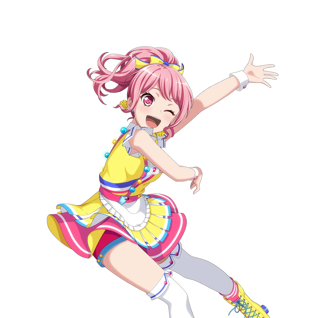 Energetic Anime Idol Performer Clipart with Dynamic Pose and Colorful Outfit
