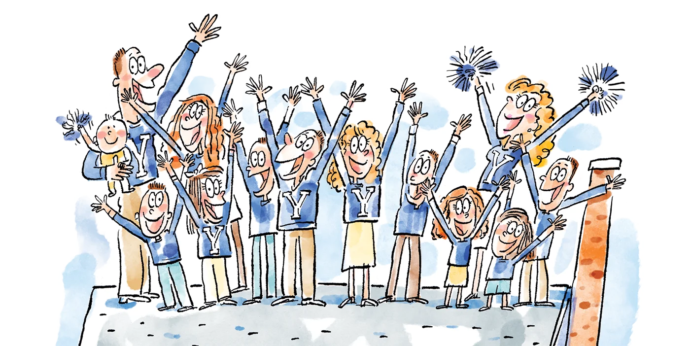 Enthusiastic Team Spirit Celebration Clipart with Raised Arms and Energy