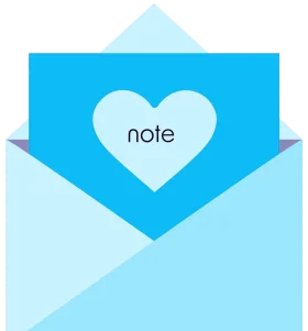 Blue Envelope with Heart-Shaped Note Clipart Design for Digital Communication