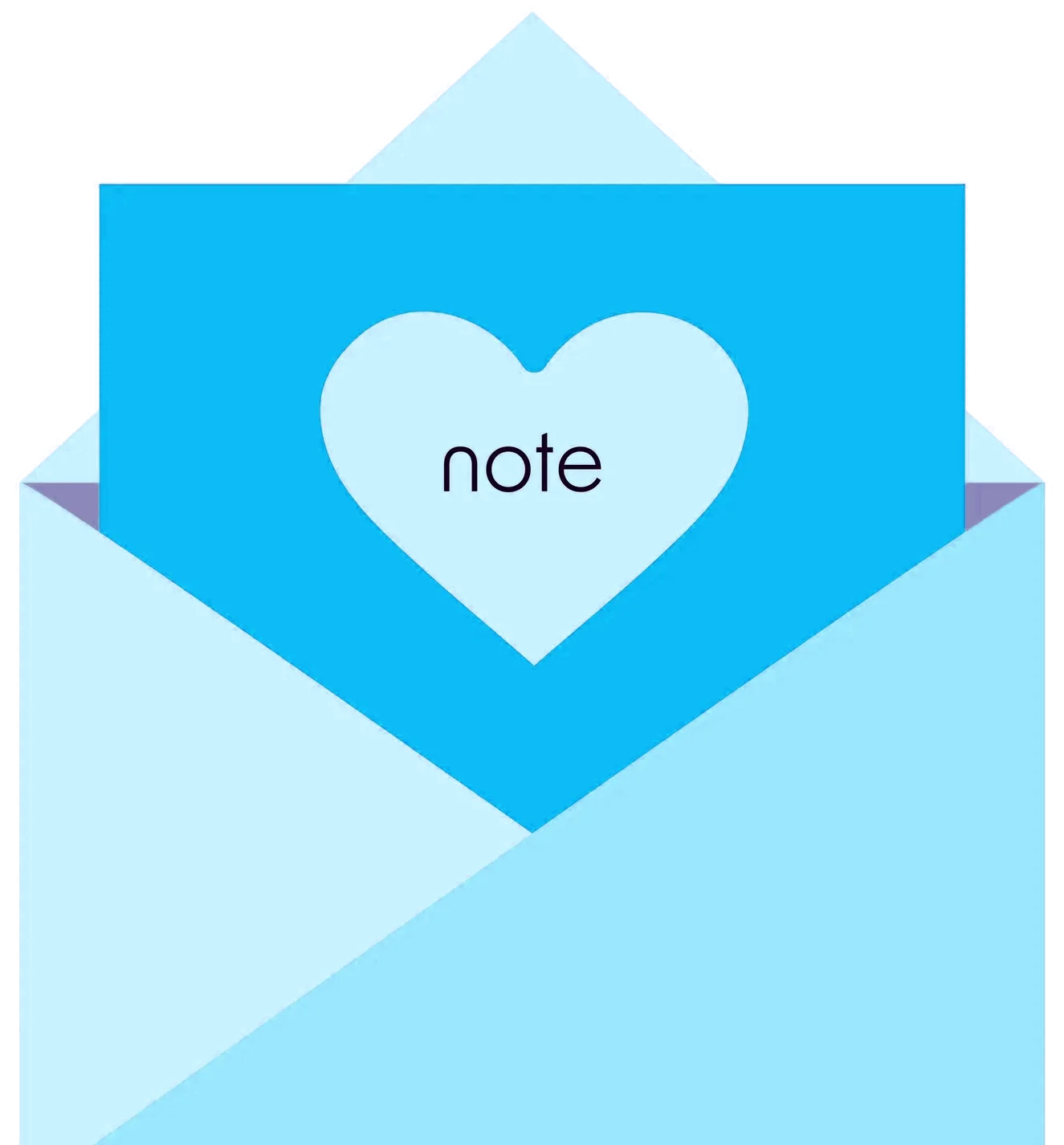 Blue Envelope with Heart-Shaped Note Clipart Design for Digital Communication