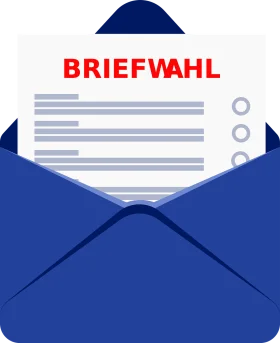 Detailed Briefwahl Election Voting Letter Clipart Graphic Design Illustration