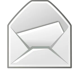 Elegant Minimalist Open Envelope Clipart Design with Soft Shading