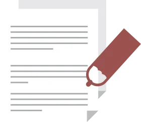 Elegant Minimalist Paper Document with Classic Red Correction Marker Clipart