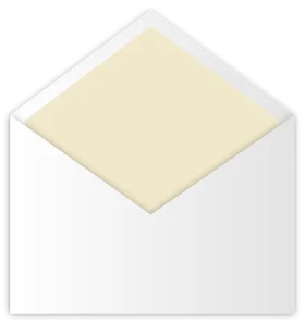 Elegant White Envelope with Soft Cream-Colored Interior Clipart Design