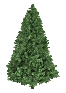 Lush Green Artificial Christmas Tree Clipart with Dense Needle-Like Branches