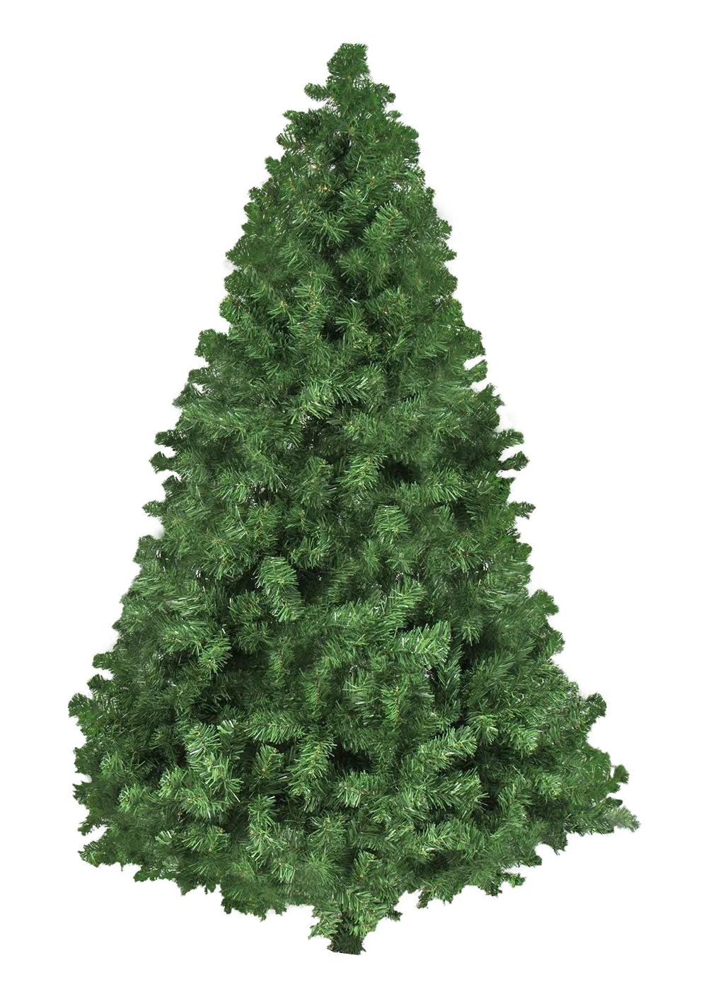 Lush Green Artificial Christmas Tree Clipart with Dense Needle-Like Branches
