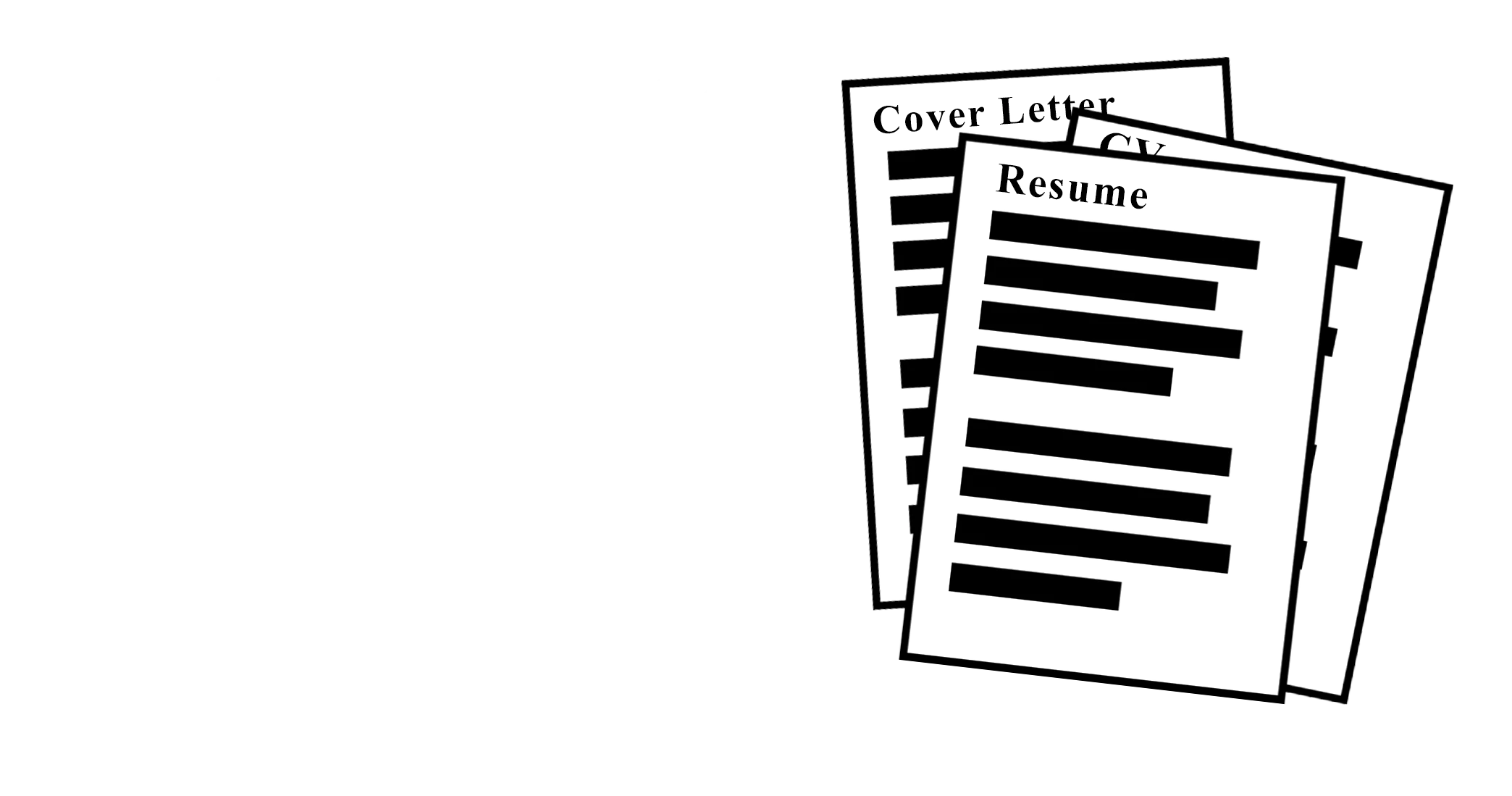 Professional Resume and Cover Letter Minimalist Clipart Design Template