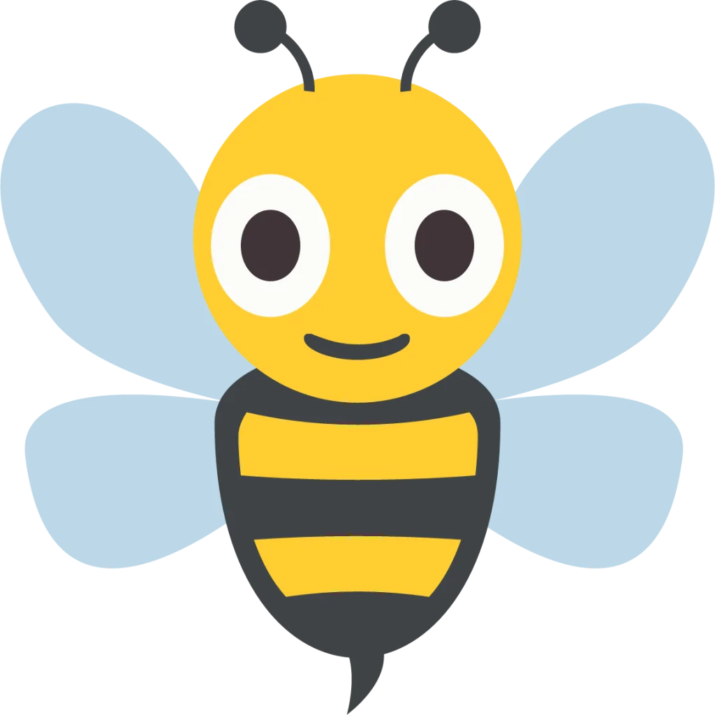 Adorable Cartoon Bumblebee Clipart: Cute and Friendly Honeybee Illustration