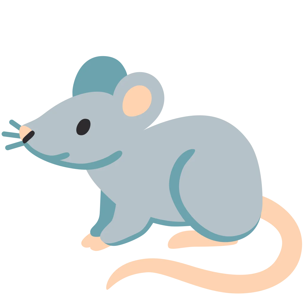 Adorable Cartoon Mouse Clipart - Cute Stylized Rodent Illustration with Soft Colors