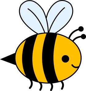 Adorable Chubby Bumblebee Clipart: Cute Cartoon Insect with Playful Design