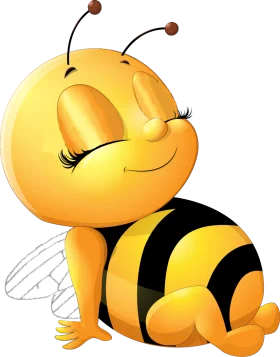 Adorable Sleepy Bumblebee Clipart: Cute Cartoon Character with Charming Expression