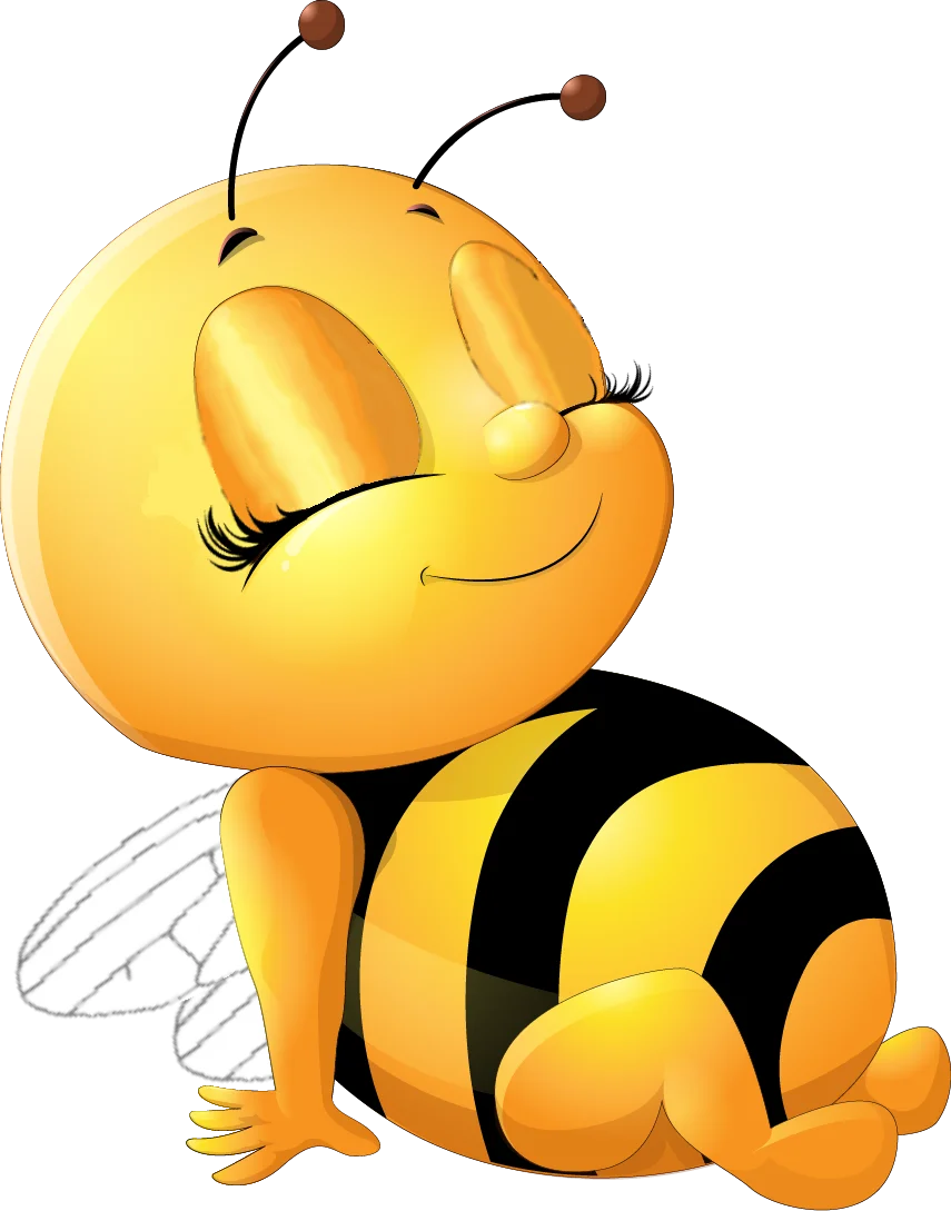 Adorable Sleepy Bumblebee Clipart: Cute Cartoon Character with Charming Expression