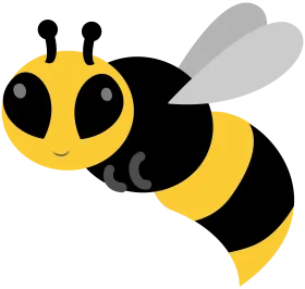 Cute and Charming Cartoon Bumblebee Clipart Illustration for Kids and Design