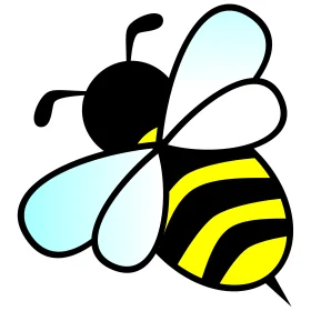 Cute and Playful Bumblebee Clipart Illustration with Soft Color Palette