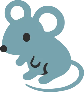 Whimsical Blue Mouse Clipart: Adorable Cartoon Rodent Design for Children's Artwork