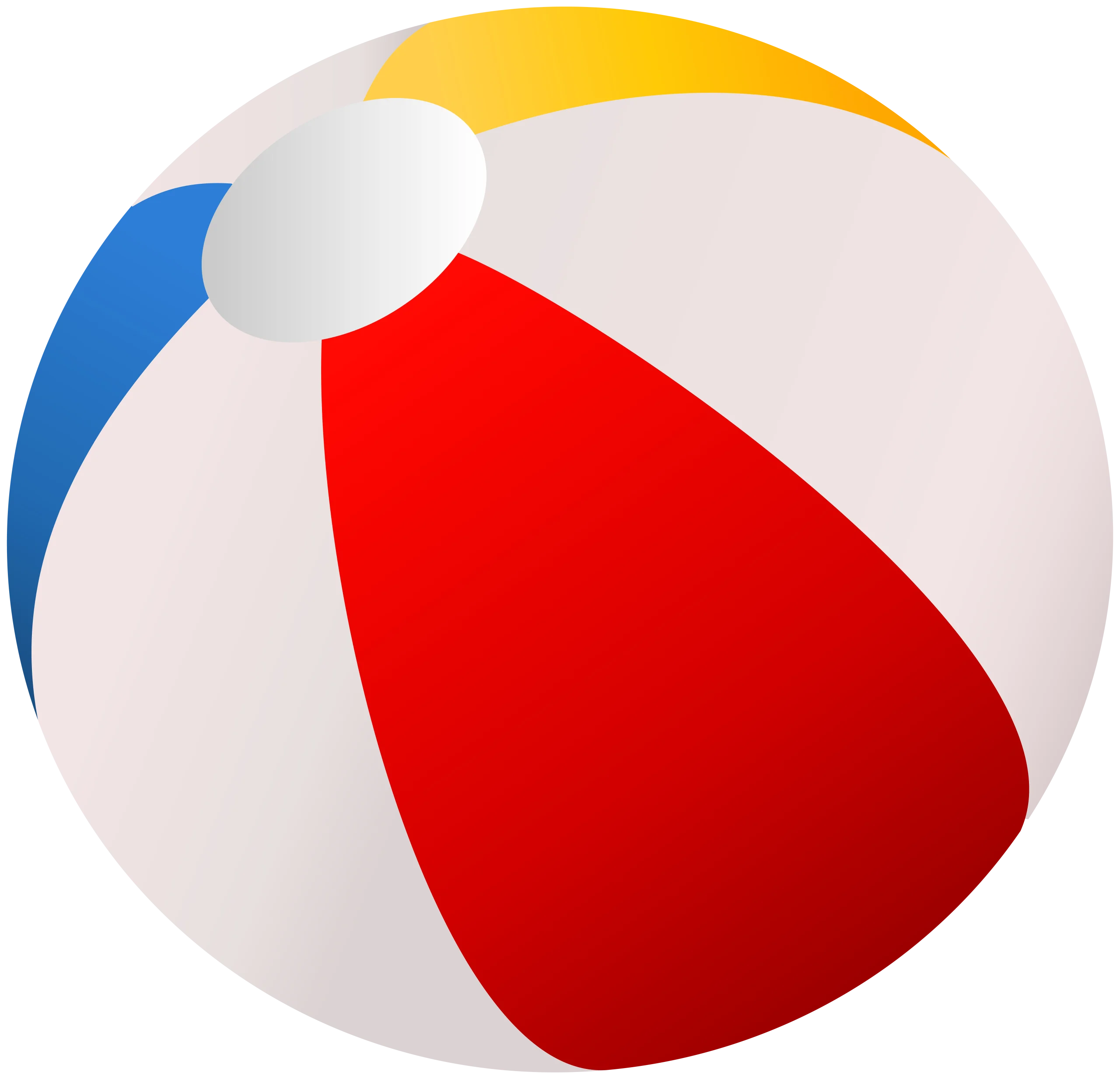 Classic Colorful Beach Ball Clipart: Inflatable Summer Fun Graphic Design