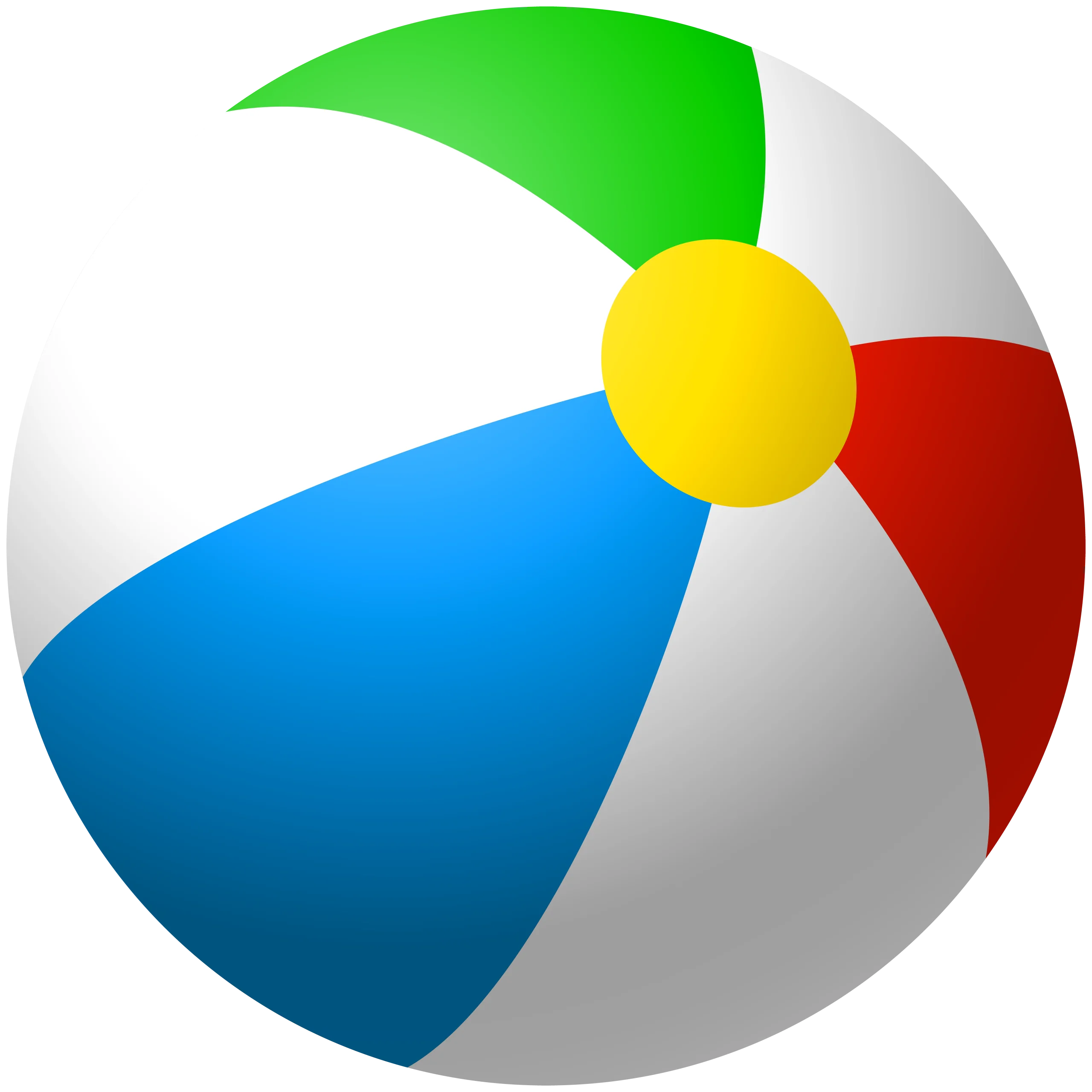 Classic Inflatable Summer Fun Beach Ball Clipart Design