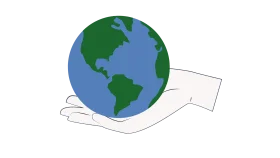 Caring Hands Embracing Earth Globe - Environmental Protection Clipart Design