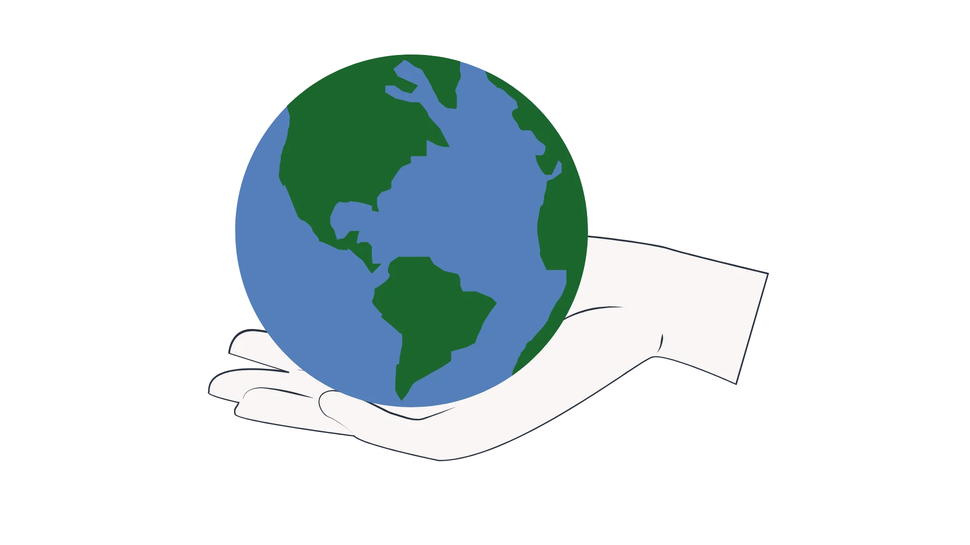 Caring Hands Embracing Earth Globe - Environmental Protection Clipart Design