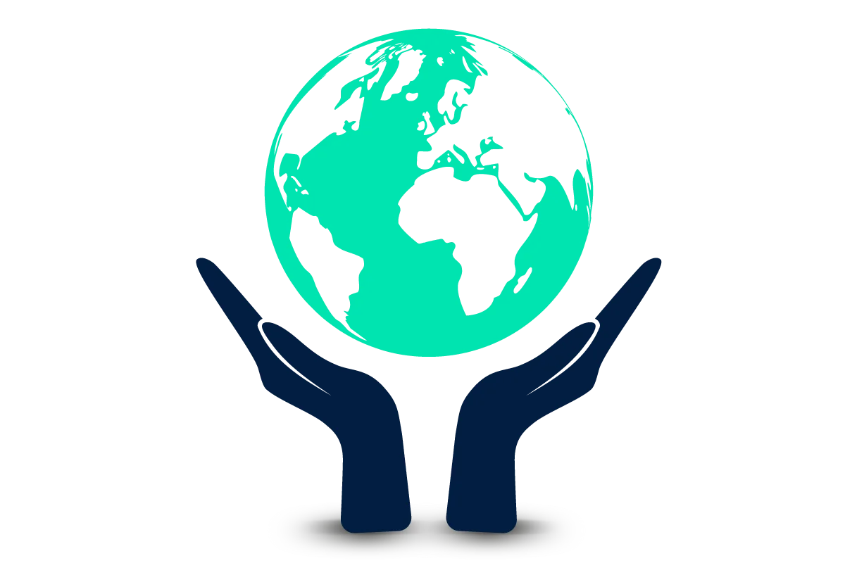 Caring Hands Embracing Global Sustainability Environment Clipart Design