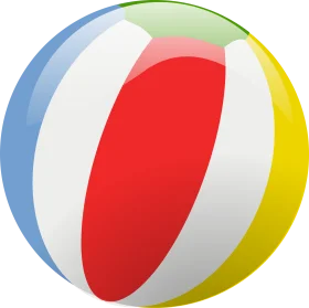 Cheerful Inflatable Beach Ball Clipart: Summer Fun and Playful Poolside Design