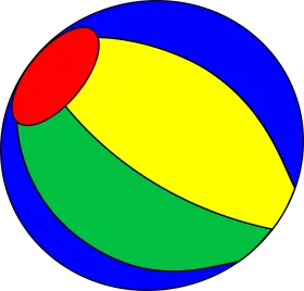 Cheerful Multi-Colored Beach Ball Clipart: Summer Fun Inflatable Sphere Design