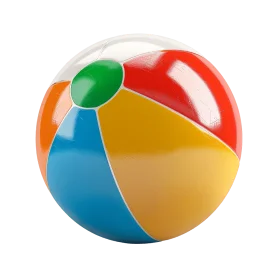 Cheerful Multicolored Beach Ball Clipart: Summer Fun Inflatable Sphere