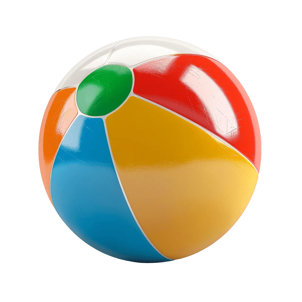 Cheerful Multicolored Beach Ball Clipart: Summer Fun Inflatable Sphere