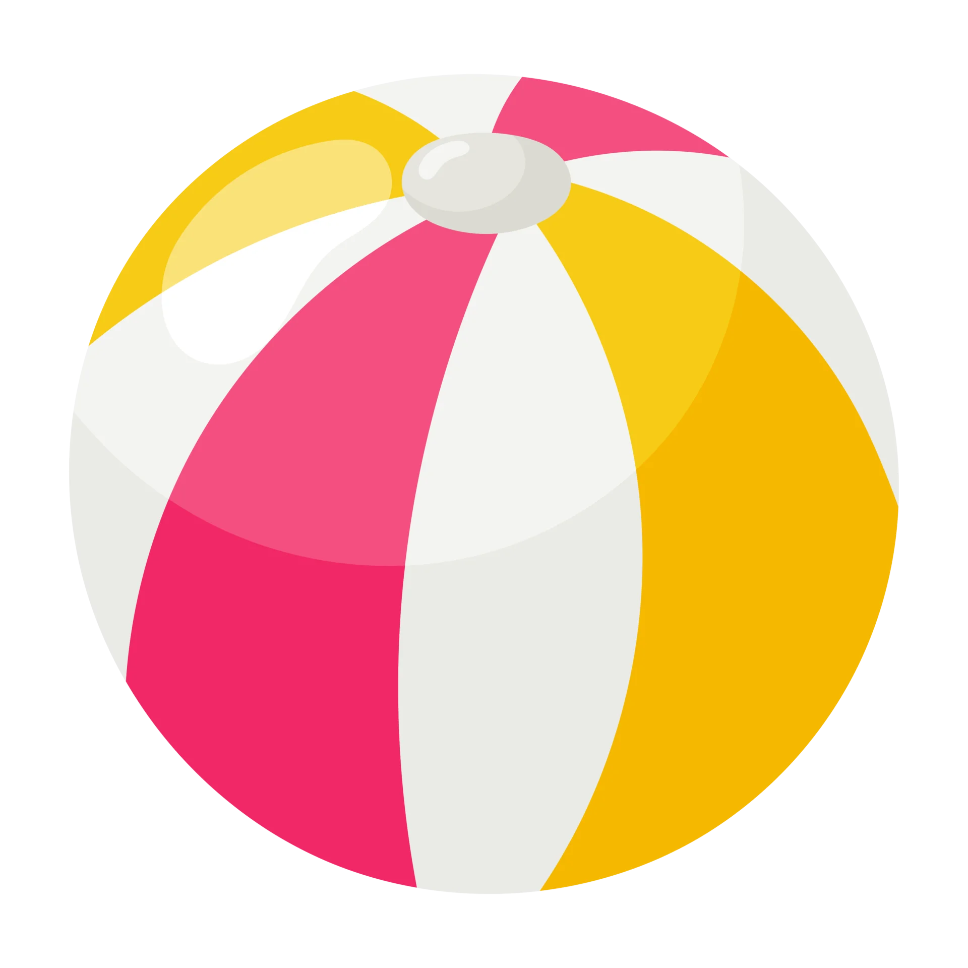 Cheerful Summer Beach Ball Clipart with Playful Color Segments