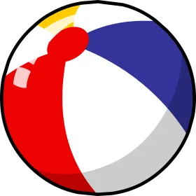 Classic Multicolored Summer Beach Ball Clipart Illustration Design