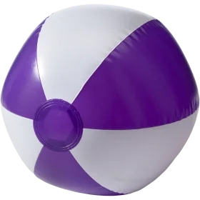 Classic Purple and White Inflatable Beach Ball Clipart Design for Summer Fun