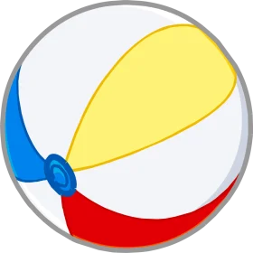 Classic Summer Fun Beach Ball Clipart - Colorful Inflatable Toy Design