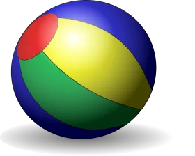 Colorful Beach Ball Clipart: A Playful Spherical Design with Rainbow-Like Segments