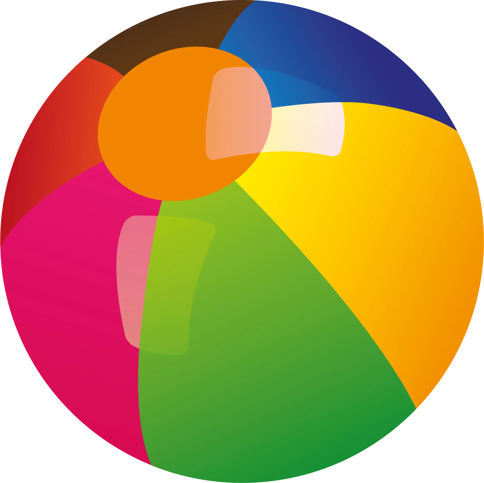 Colorful Inflatable Summer Beach Ball Clipart Design with Playful Segments