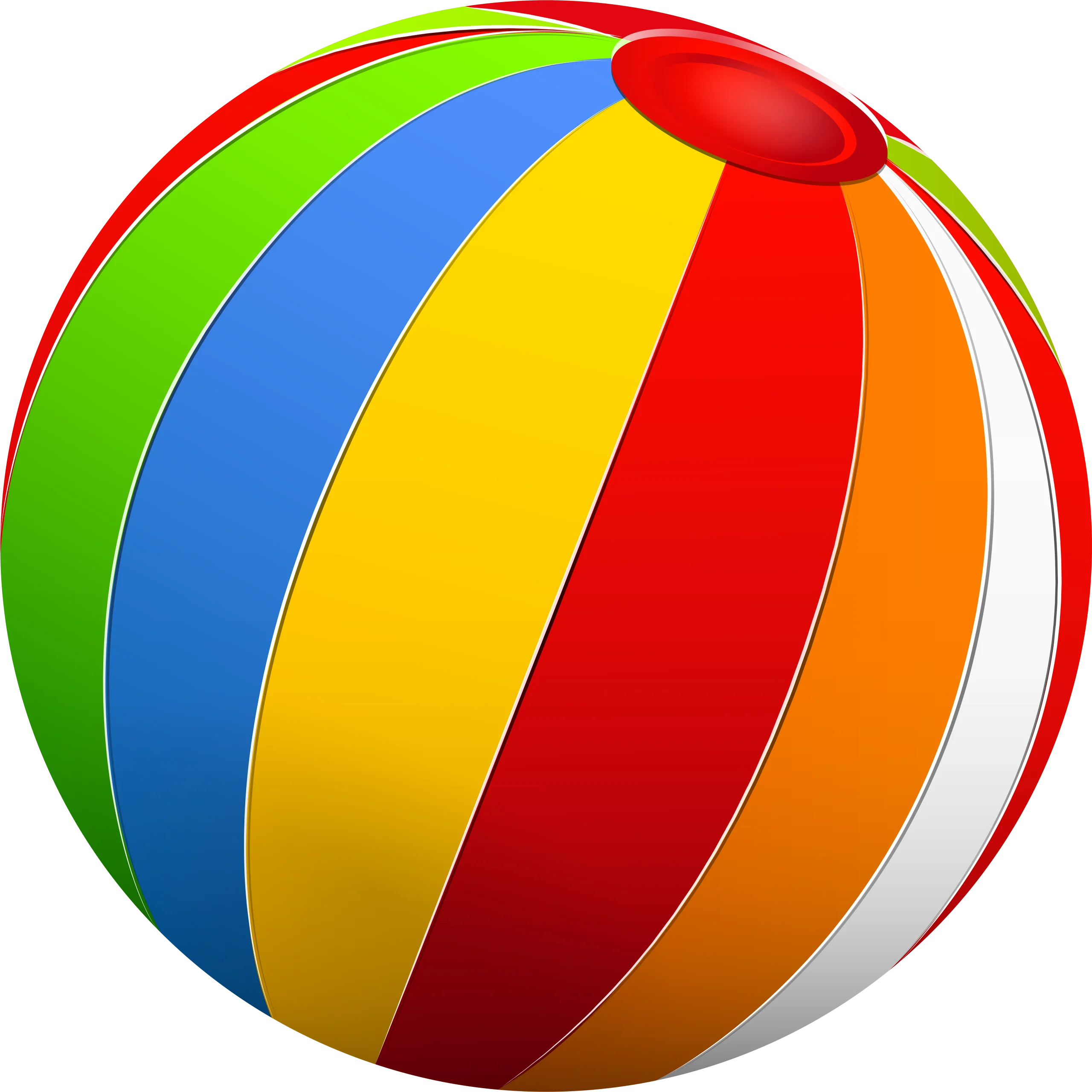 Colorful Summer Beach Ball Clipart - Inflatable Playful Pool Toy Graphic Design