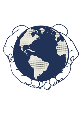 Hands Gently Cradling Earth Clipart - Global Unity and Environmental Care Illustration