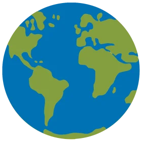 Minimalist Earth Clipart Illustration: Simplified Global Representation with Continents